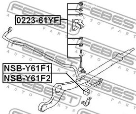 Spare Parts and Consumables - Втулка стабил-ра перед Febest NSBY61F1