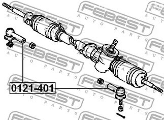 Запчасти и расходники - Наконечник рулевой Toyota Corolla 84-97/RAV 4 94-00 FEBEST 0121401