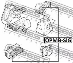 Spare Parts and Consumables - Подушка ДВС задняя Opel Vectra/Signum 1.9CDTi/2.0DTi 02> FEBEST OPMBSIG