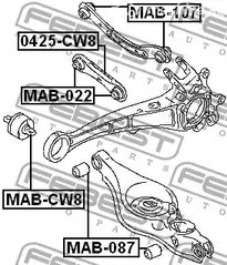 Spare Parts and Consumables - Сайлентблок зад. подв. рычага внутр. Mitsubishi Outlander 2.0/2.4 02> FEBES