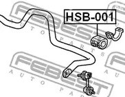 Запчасти и расходники - Втулка переднего стабилизатора d27.2 febest hsb001