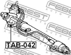 Запчасти и расходники - Сайлентблок рулевой рейки Toyota Land Cruiser 100 HDJ101/UZJ100 98-07 FEBES