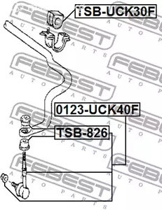 Авто тетиктер жана сарптоолору - Втулка стабилизатора переднего d28 Toyota Sequoia/Tundra 99-07 FEBEST TSBUC