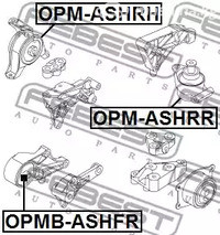 Spare Parts and Consumables - Сайлентблок подушки двигателя передней Opel Astra H 04-10/Zafira B 05-11 FE