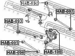 Spare Parts and Consumables - С/б тяги зад.подв.Honda Accord 02-08 FEBEST HAB097