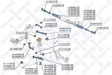 Запчасти и расходники - Рычаг передний верхний правый Audi A6/A4 95> STELLOX 5400717SX