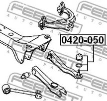 Запчасти и расходники - Опора шаровая заднего рычага Mitsubishi Galant E55A/E75A 92-96 FEBEST 04200