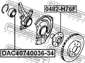 Spare Parts and Consumables - Подшипник ступ. пер. Mitsubishi Colt/Lancer 1.3-2.0D 91-94 FEBEST DAC407400