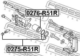 Запчасти и расходники - Р/к суппорта зад Febest 0275R51R