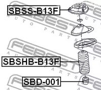 Запчасти и расходники - Опора амортизатора переднего Subaru Legacy B13 03-09 FEBEST SBSSB13F