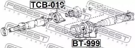 Авто тетиктер жана сарптоолору - Подшип.подвесной Toyota RAV4 ACA20/CLA20/ZCA25 <03 FEBEST TCB019