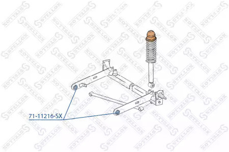 Авто тетиктер жана сарптоолору - Сайлентблок зад. балкиAudi 80/90/Coupe <97 STELLOX 7111216SX