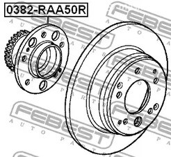 Spare Parts and Consumables - Ступица задняя febest 0382raa50r