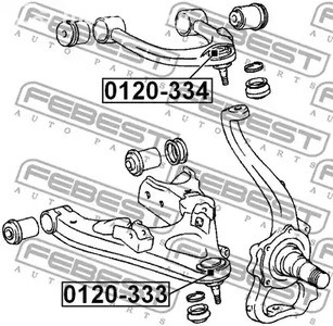 Spare Parts and Consumables - Шаровая опора переднего верхнего рычага Febest 0120334