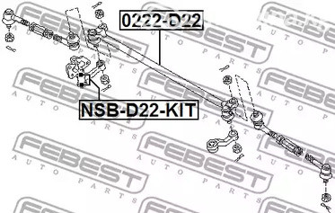 Spare Parts and Consumables - Тяга рулевая центральная Nissan King Cab D22 4WD 98> FEBEST 0222D22