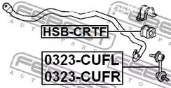 Spare Parts and Consumables - Втулка стабилизатора переднего Honda Accord 2.0-2.4i/2.2TD 08> FEBEST HSBCR