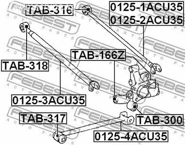 Spare Parts and Consumables - С/блок задней цапфы Febest TAB300