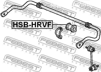 Запчасти и расходники - Втулка стабил-ра перед 5дв Febest HSBHRVF