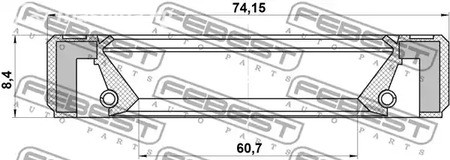 Spare Parts and Consumables - Сальник привода Febest 95GBY62740808R