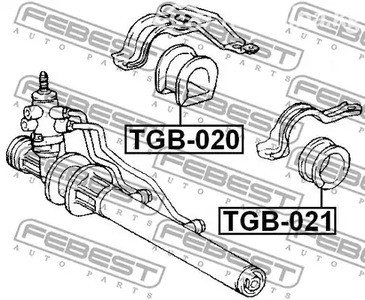 Spare Parts and Consumables - Опора рулевой рейки TGB-020 FEBEST TGB020