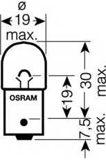 Авто тетиктер жана сарптоолору - Лампа автомобильная OSRAM 5008