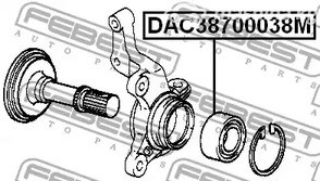 Запчасти и расходники - Подшипник ступичный передний 38x70x38 Febest DAC38700038M