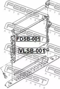 Spare Parts and Consumables - Опора радиатора нижняя Ford Focus/C-Max/Mondeo 03> FEBEST VLSB001