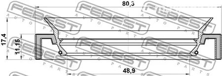 Spare Parts and Consumables - Сальник дифференциалаFord Mondeo, Toyota RAV 4 1.8-2.0 03> FEBEST 95HAY5080