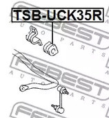 Авто тетиктер жана сарптоолору - Втулка стабилизатора заднего d25 Toyota Sequoia 00-07 FEBEST TSBUCK35R