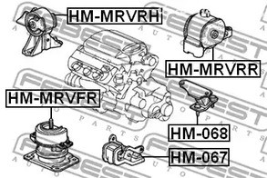 Spare Parts and Consumables - Подушка двигателя (гидравлическая) febest hmmrvrh