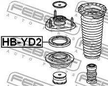 Авто тетиктер жана сарптоолору - Подшипник опоры амортизатора Honda Ridgeline Febest HBYD2