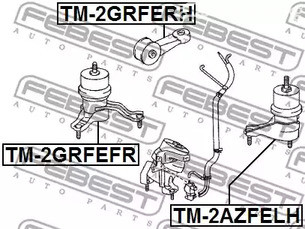 Запчасти и расходники - Подушка ДВС перед. Toyota CAMRY HYBRID ACV4/AHV40/GSV40 06-11 FEBEST TM2GRF