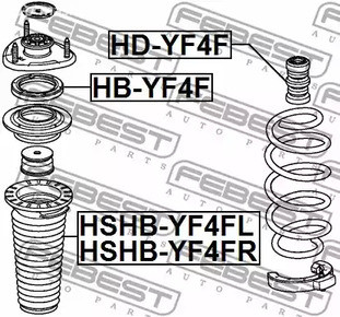 Spare Parts and Consumables - Отбойник аморт.перед. Honda Pilot YF4 09-15 FEBEST HDYF4F