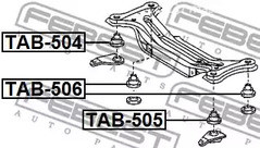 Авто тетиктер жана сарптоолору - Сайлентблок задней балки Toyota Camry 01-11 FEBEST TAB505