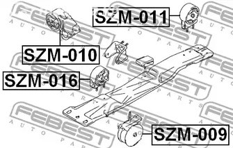 Запчасти и расходники - Подушка ДВС левая Suzuki Baleno SY413-SY415 95> FEBEST SZM009