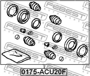 Spare Parts and Consumables - Р/к суппорта переднего Febest 0175ACU20F