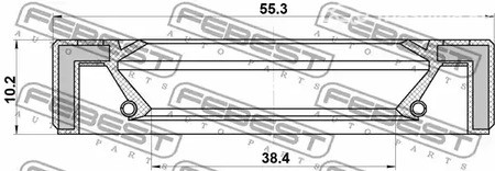 Spare Parts and Consumables - Сальник привода38.4X55.3X10.2X14 Ford Mondeo IV 07-14 FEBEST 95GAY40551014C