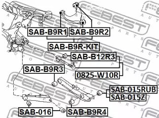 Запчасти и расходники - Сайлентблок заднего верхнего рычага Subaru Tribeca W10 06>/Impreza 07> FEBE