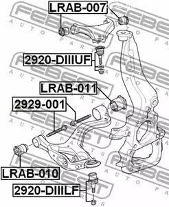 Запчасти и расходники - Сайлентблок рычага нижн. пер. Land Rover Range Rover Sport 05> FEBEST LRAB0