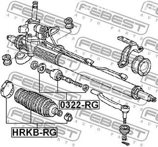 Запчасти и расходники - Пыльник рул рейки Febest HRKBRG