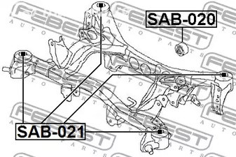 Spare Parts and Consumables - Сайлентблок задней балки Subaru Forester S12 07> FEBEST SAB020