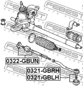 Запчасти и расходники - Тяга рулевая Honda Mobilio 01-08 FEBEST 0322GBUN