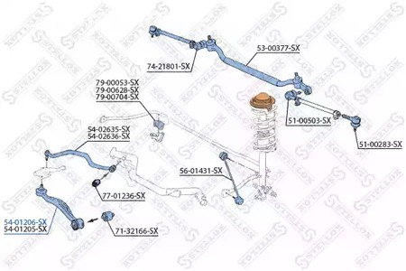 Запчасти и расходники - Рычаг нижний левый BMW E28/E34/E24 81> STELLOX 5401206SX