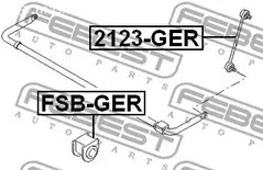 Авто тетиктер жана сарптоолору - Втулка стабилизатора заднего d20 Ford Mondeo all 00> FEBEST FSBGER