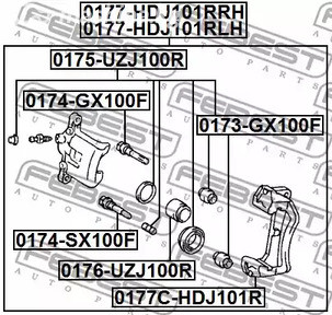 Spare Parts and Consumables - Поршень суппорта заднего Febest 0176UZJ100R