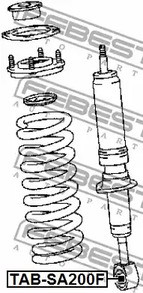 Авто тетиктер жана сарптоолору - Сайлентблок амортизатора переднего Toyota Land Cruiser 07> FEBEST TABSA200F