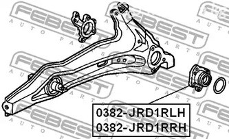 Запчасти и расходники - Ступица зад LH Febest 0382JRD1RLH