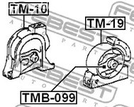 Spare Parts and Consumables - Подушка ДВС передняя Toyota Corolla EE100/EE101/AE101 1.3-1.6i mtr. 4A-FE/2