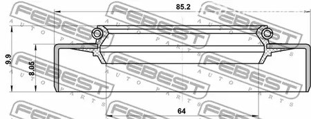 Spare Parts and Consumables - Сальник ступицы 64x85x8/10 Toyota Hi-Ace LH <85 FEBEST 95GDW66850810X