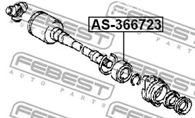 Авто тетиктер жана сарптоолору - Подшипник приводного вала 36x67x23 Toyota Rav4 Aca3#/Gsa3# 05-13 FEBEST AS3